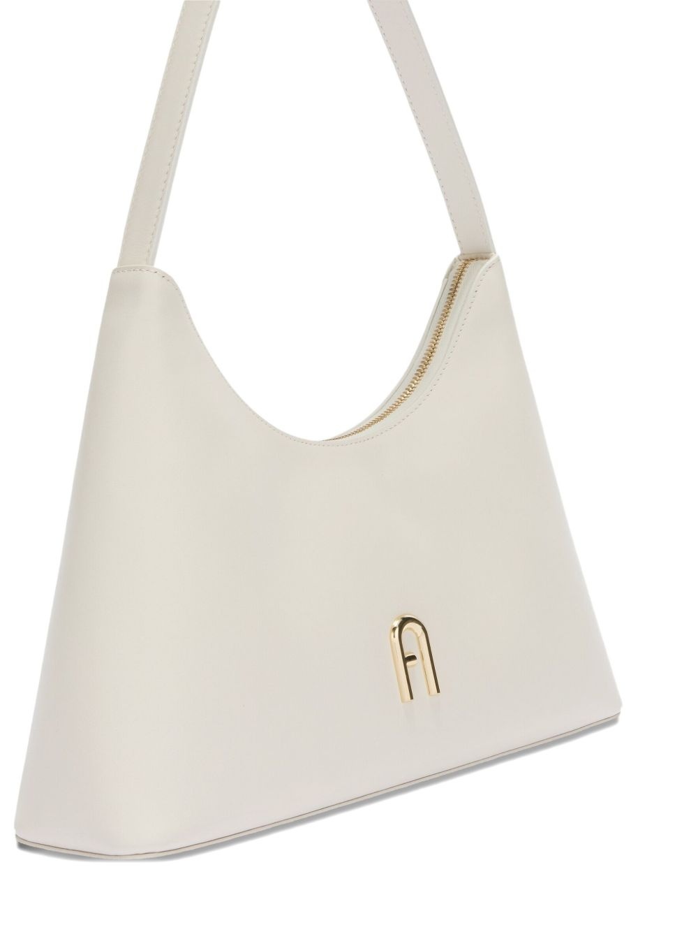 small Diamante curved-top leather shoulder bag - 5