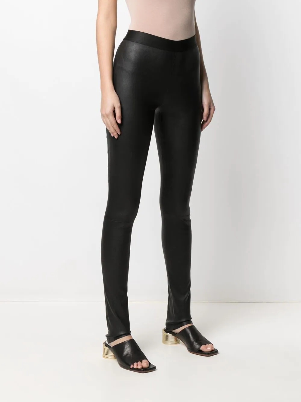 Ann Demeulemeester skinny leather trousers REVERSIBLE