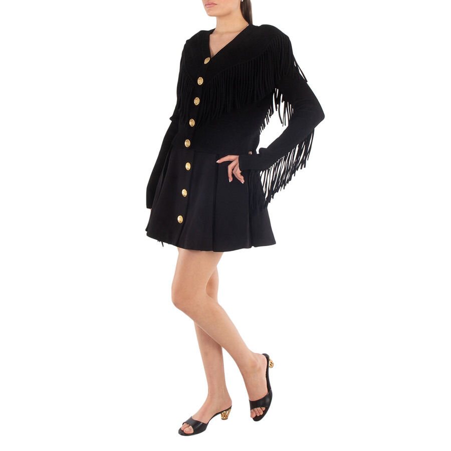Balmain 5-Button Fringed Cardigan - 3