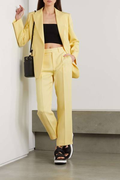 Chloé Cropped silk-satin straight-leg pants outlook