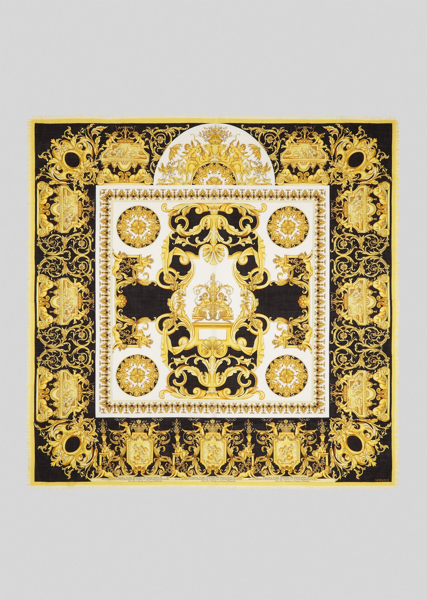 Contrast Barocco Print Scarf - 1