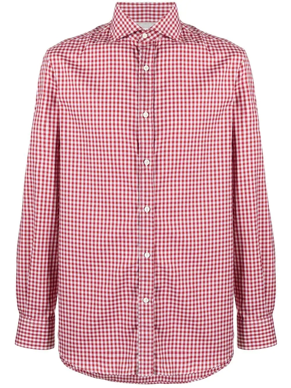 gingham-print button-up shirt - 1