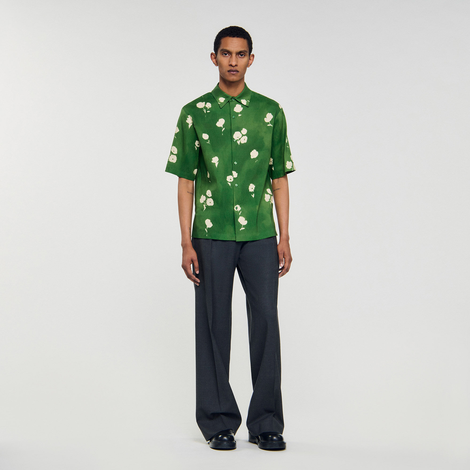 FLORAL MOTIF SHIRT - 2