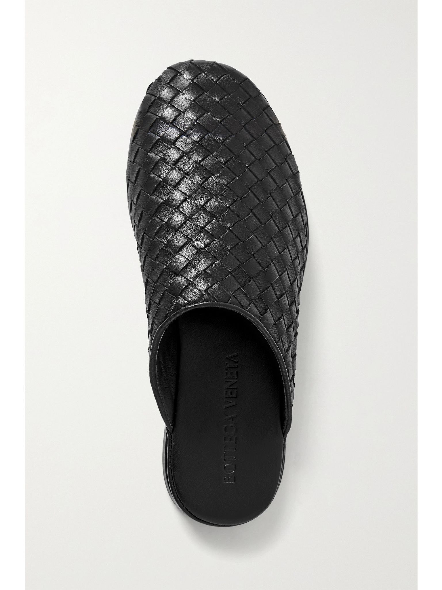 Intrecciato leather slippers Black - 5