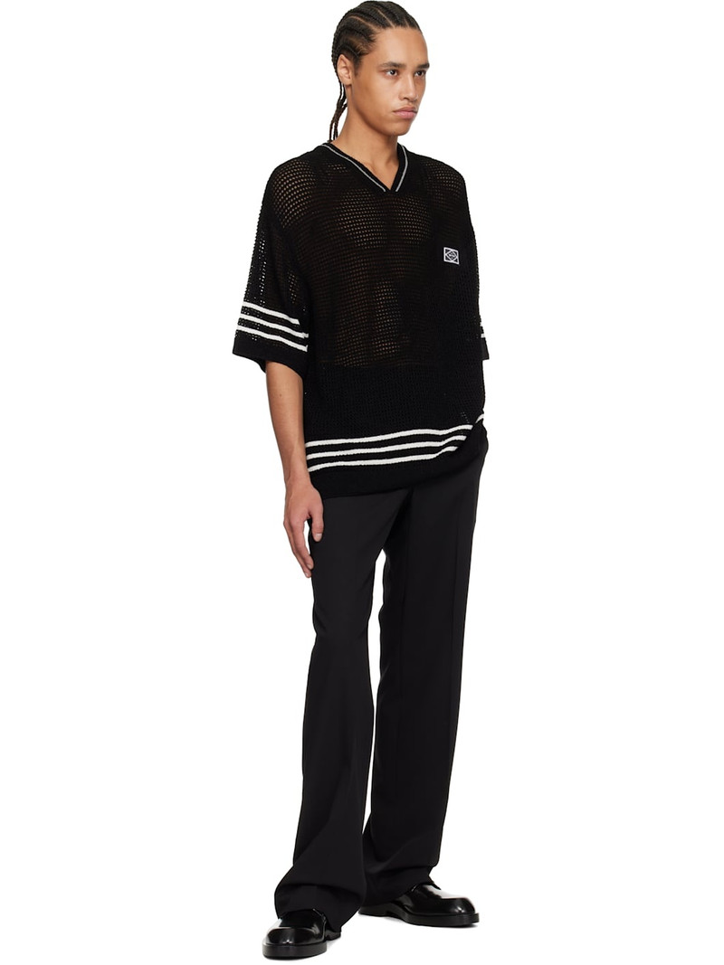 Wooyoungmi Black V-Neck T-shirt outlook