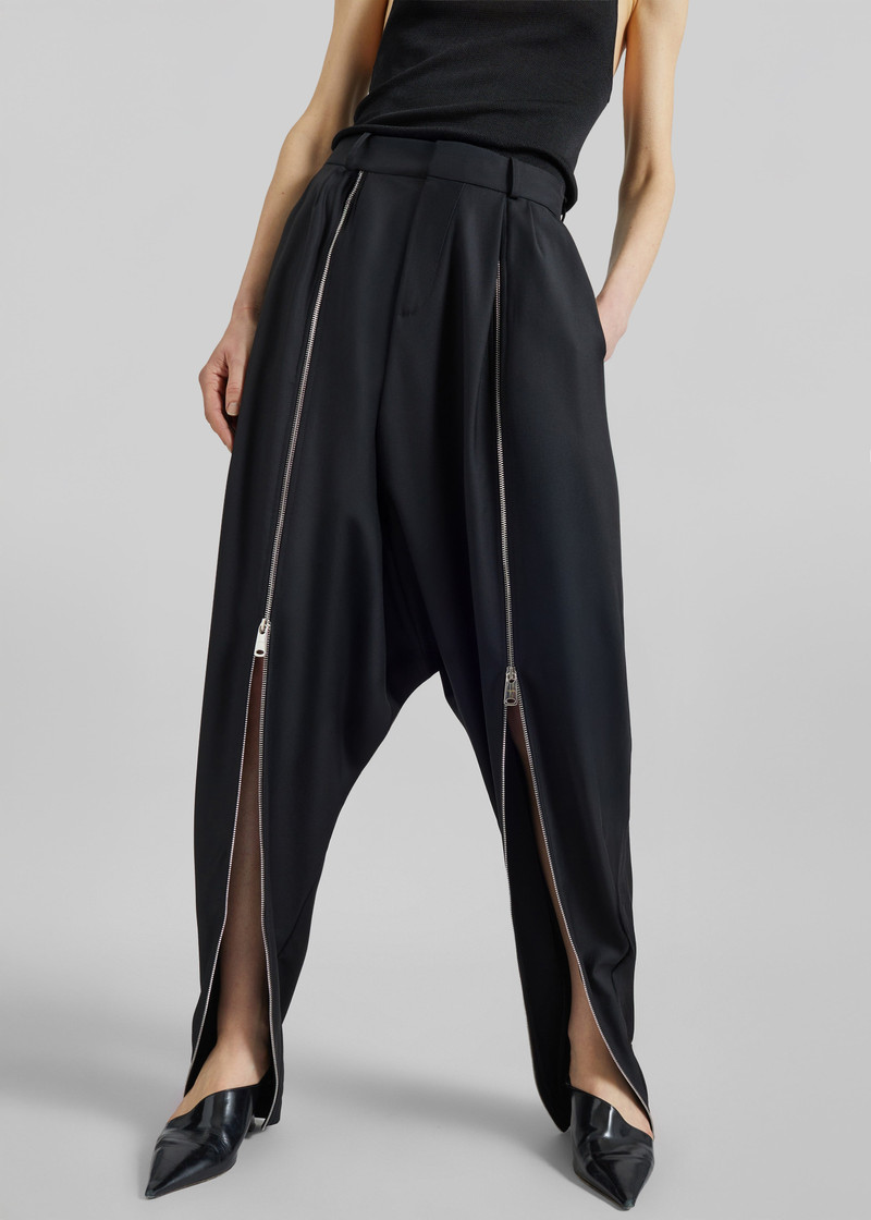 Coperni Double Zipped Sarouel Pants - Black 4