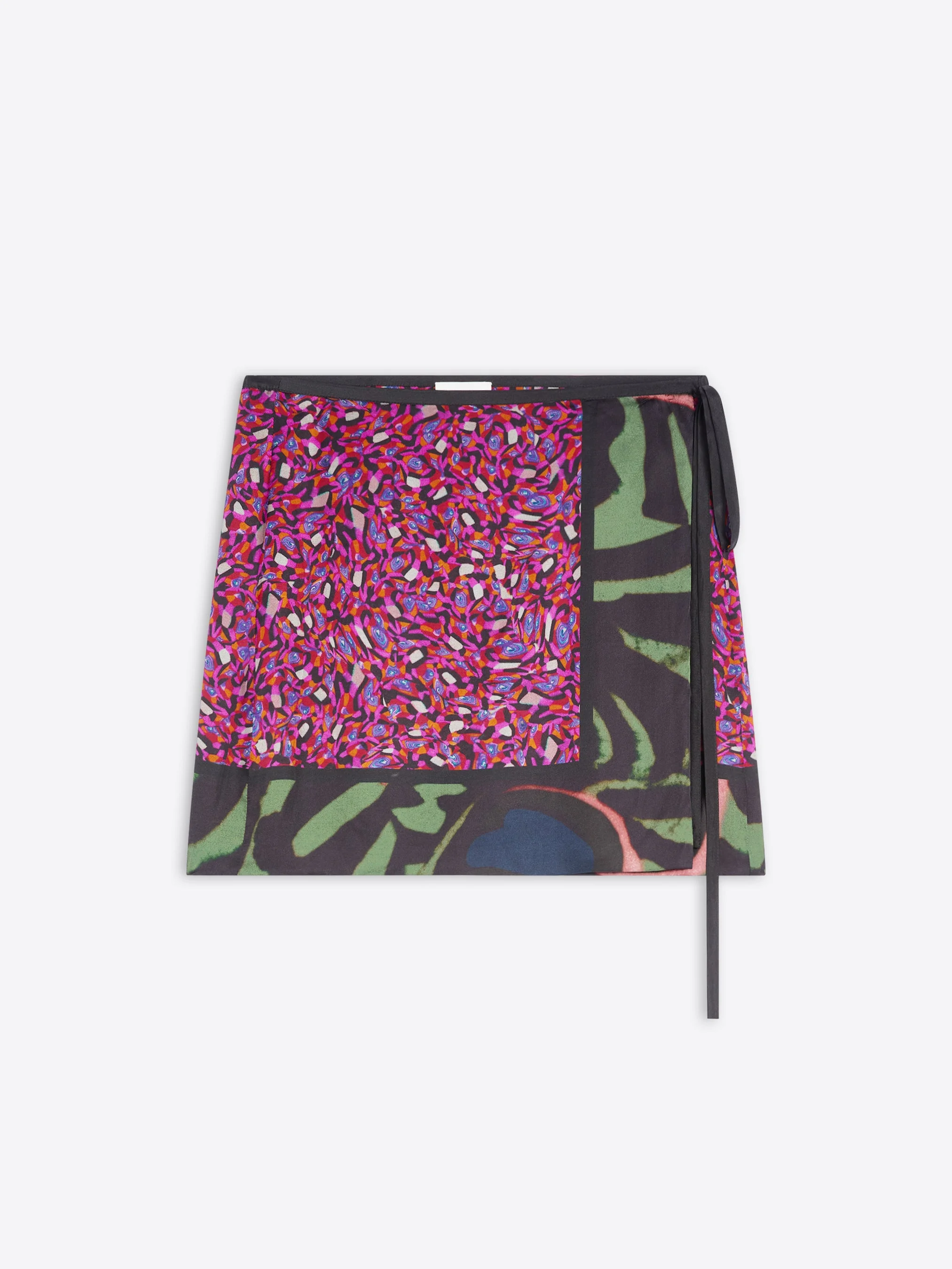 PRINTED WRAP SKIRT - 1