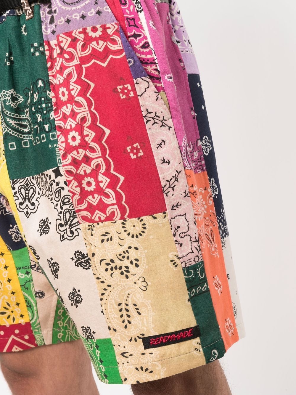 patchwork bandana print shorts - 5