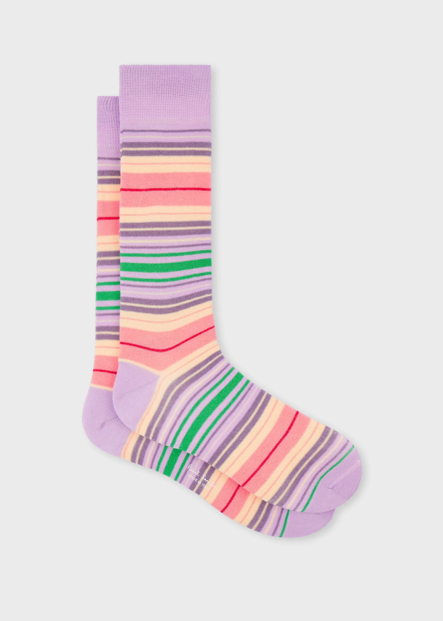 Purple Contrast Stripe Socks - 1