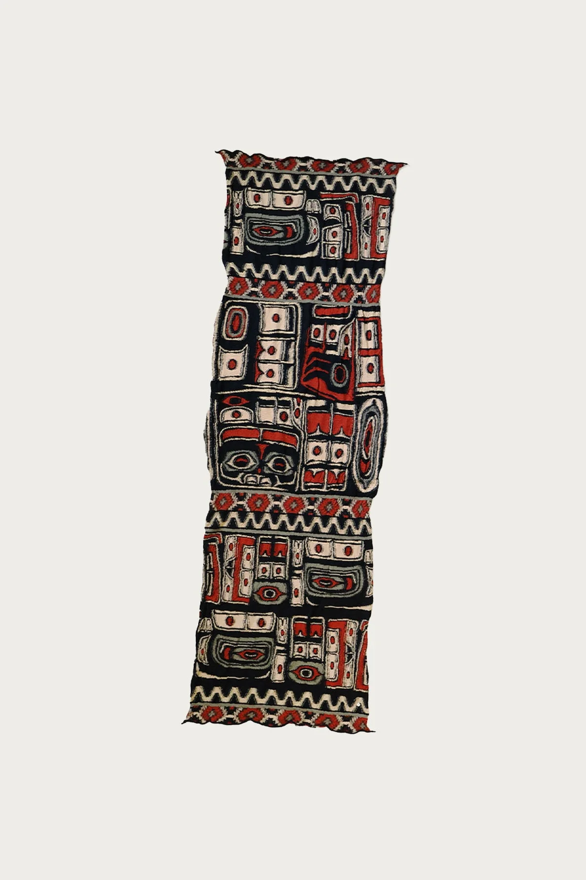 Fulling Wool Scarf ALASKA RAVEN - Orange - 1