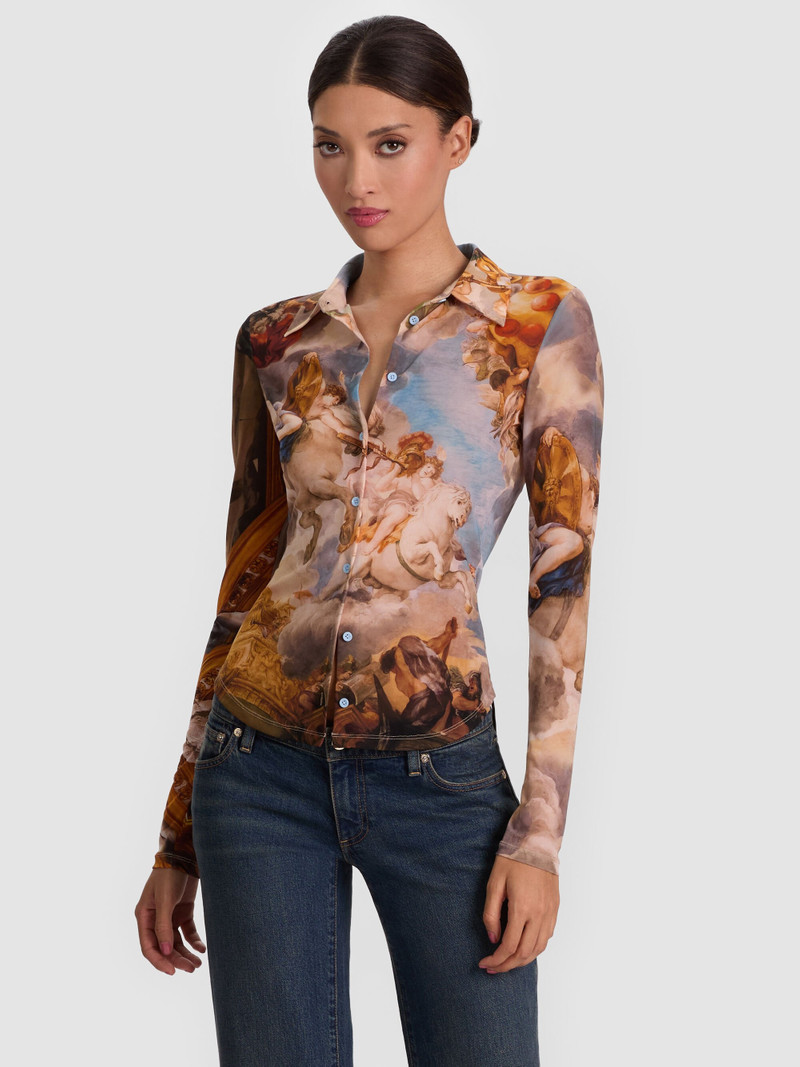 JADE MESH BUTTON DOWN 3