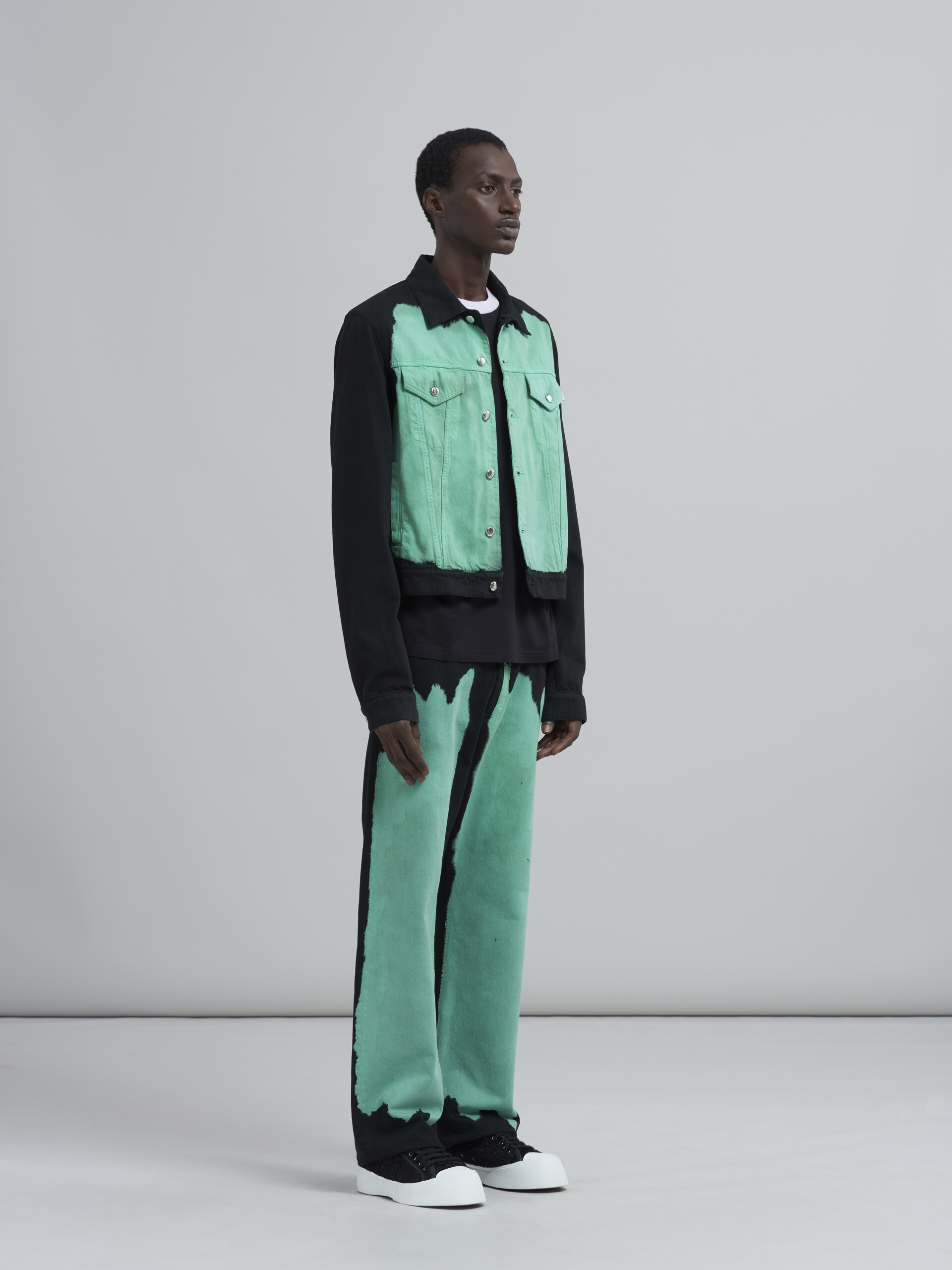 DOUBLE-DYED DENIM TROUSERS - 5