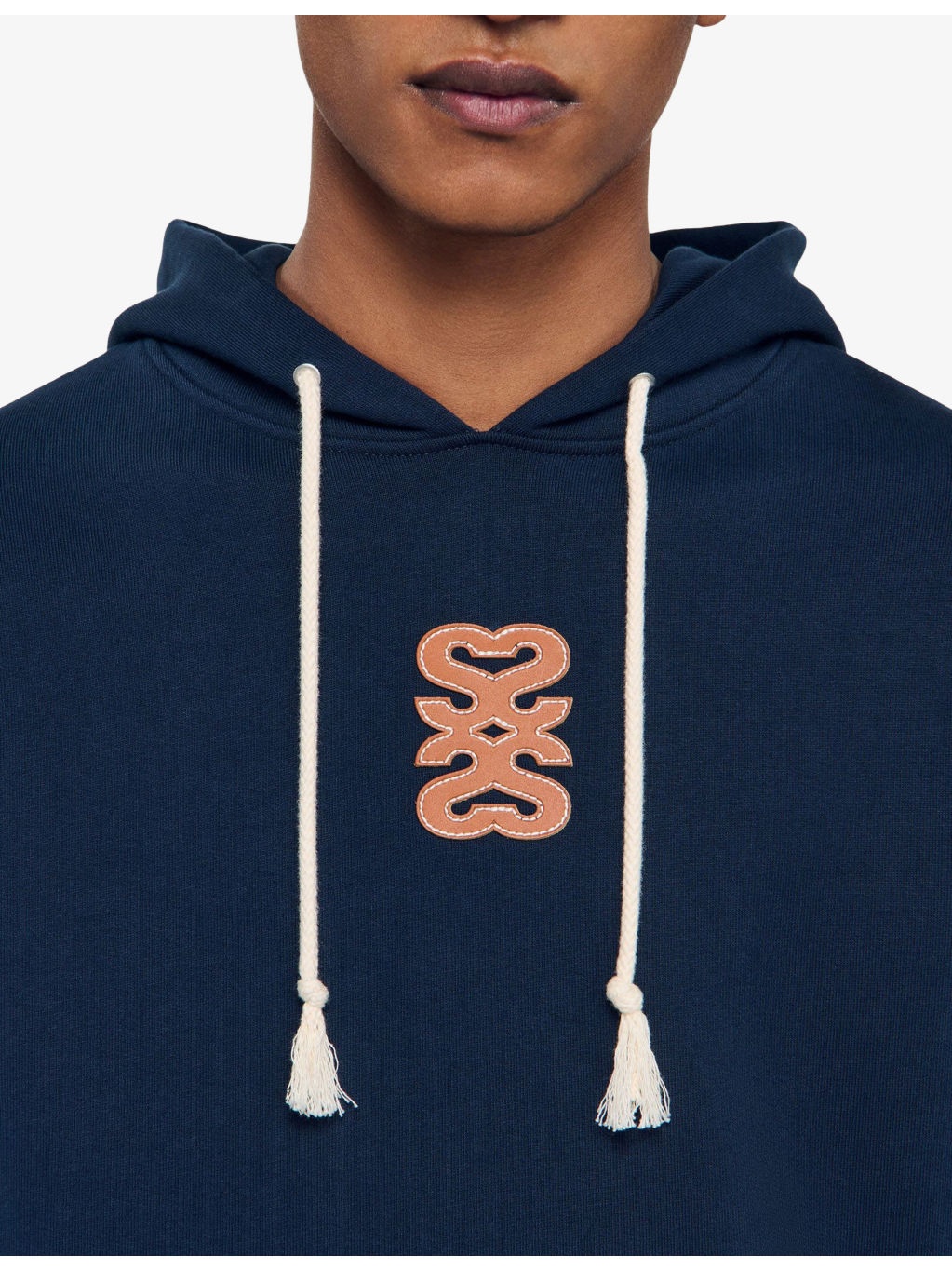 Leather-Patch Relaxed-Fit Cotton-Jersey Hoody - 4