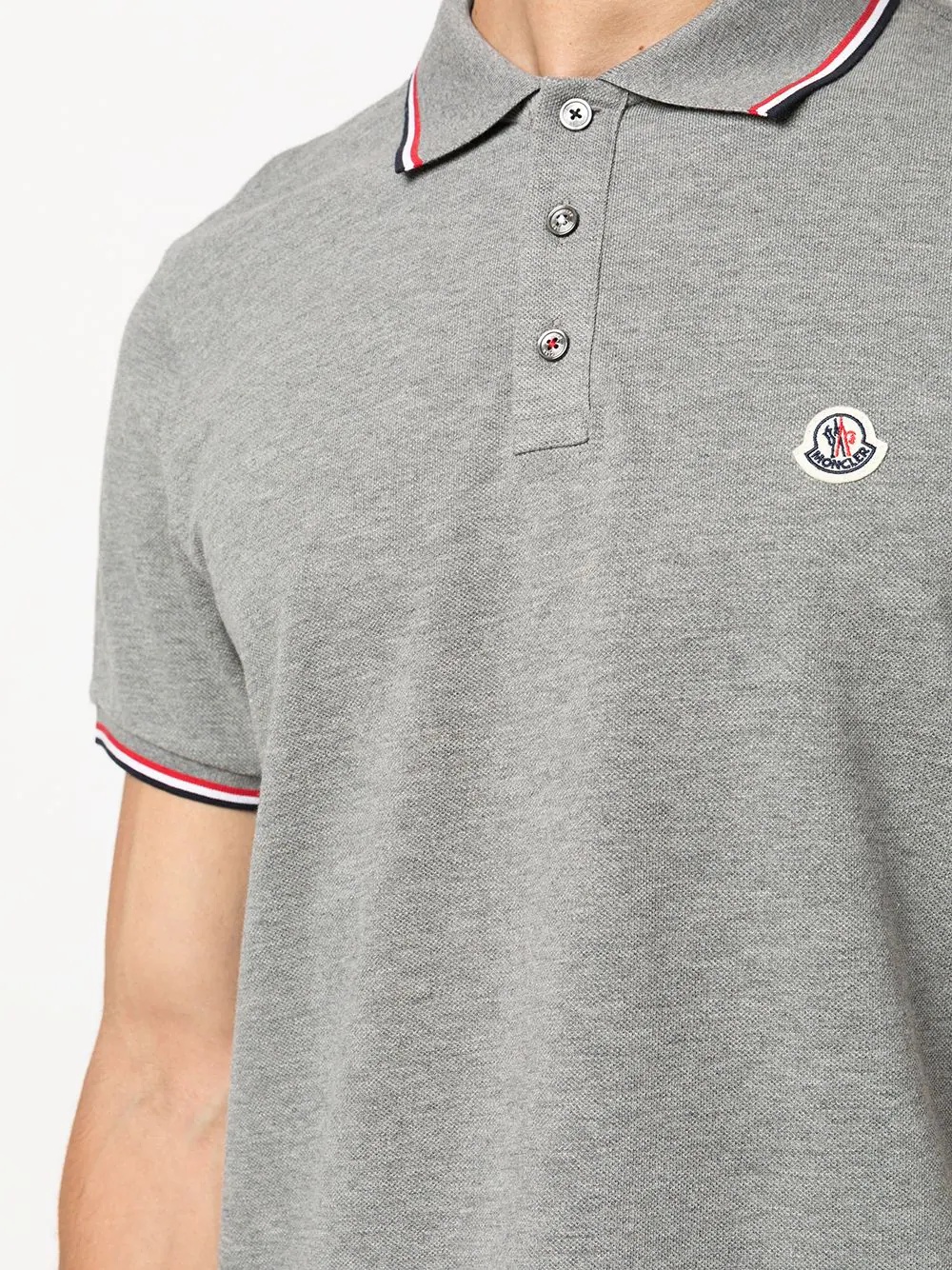 stripe-trim polo shirt - 5