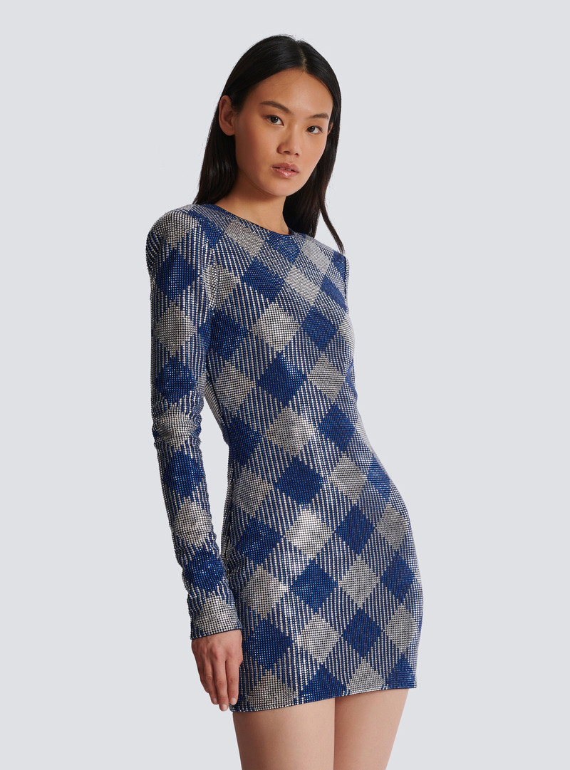 Gingham rhinestone dress 7