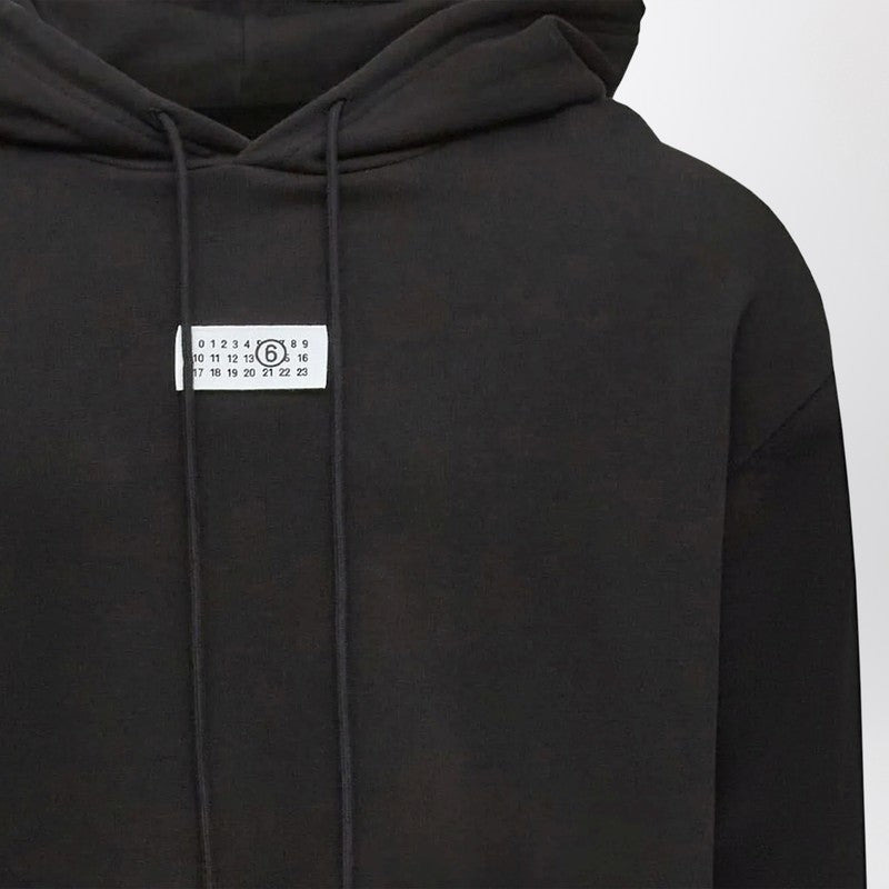 MM6 Maison Margiela Black Numeric cotton hoodie - 2