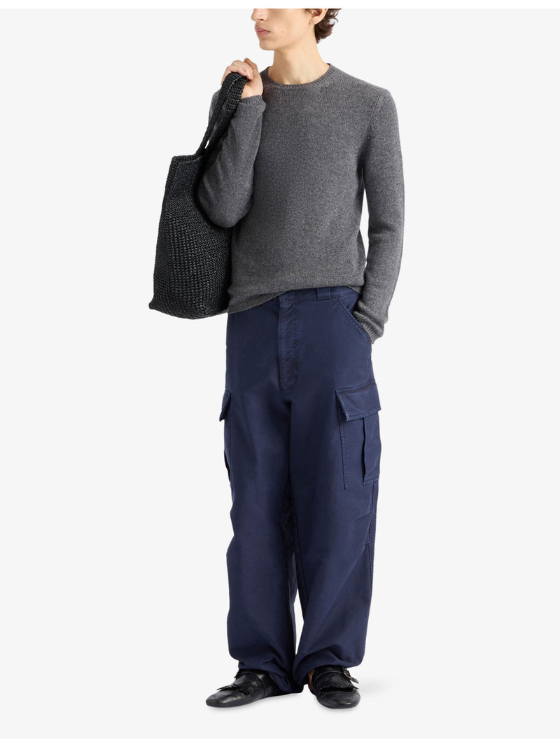 Prada Crewneck regular-fit cashmere jumper outlook