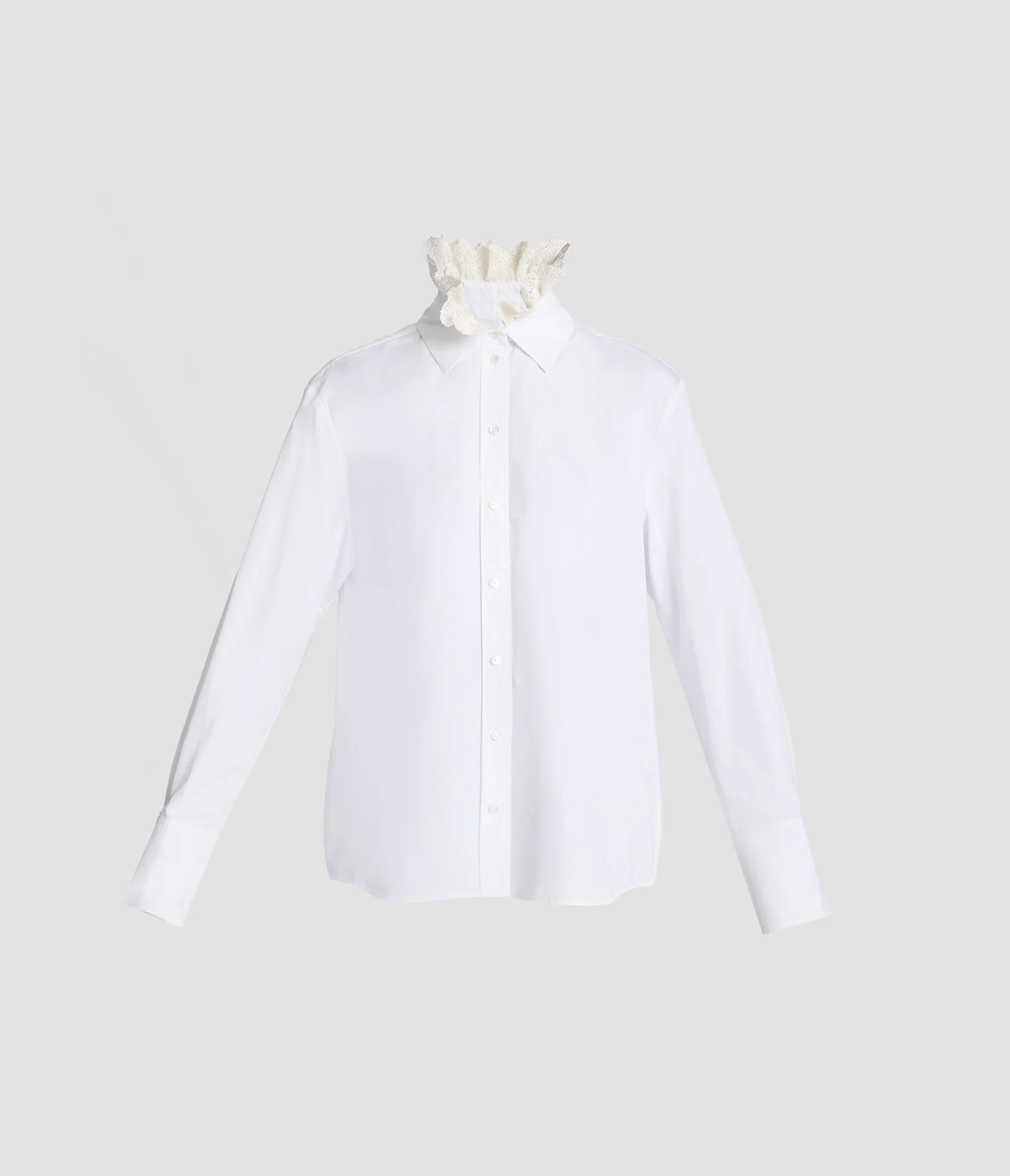 COTTON POPLIN LONG SLEEVE SHIRT - 1
