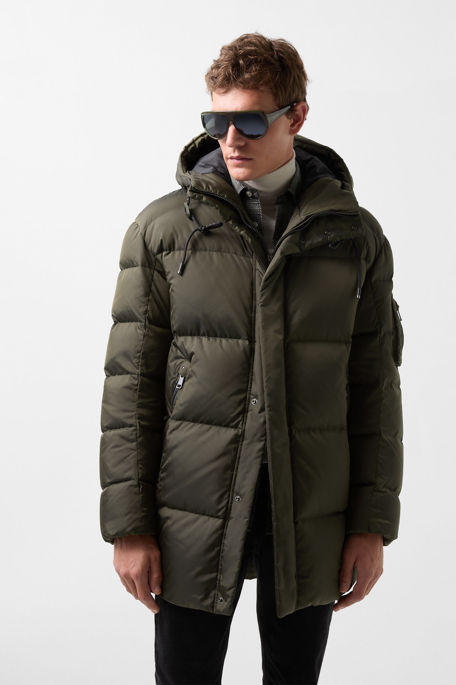 Jones Down jacket in Olive green - 1