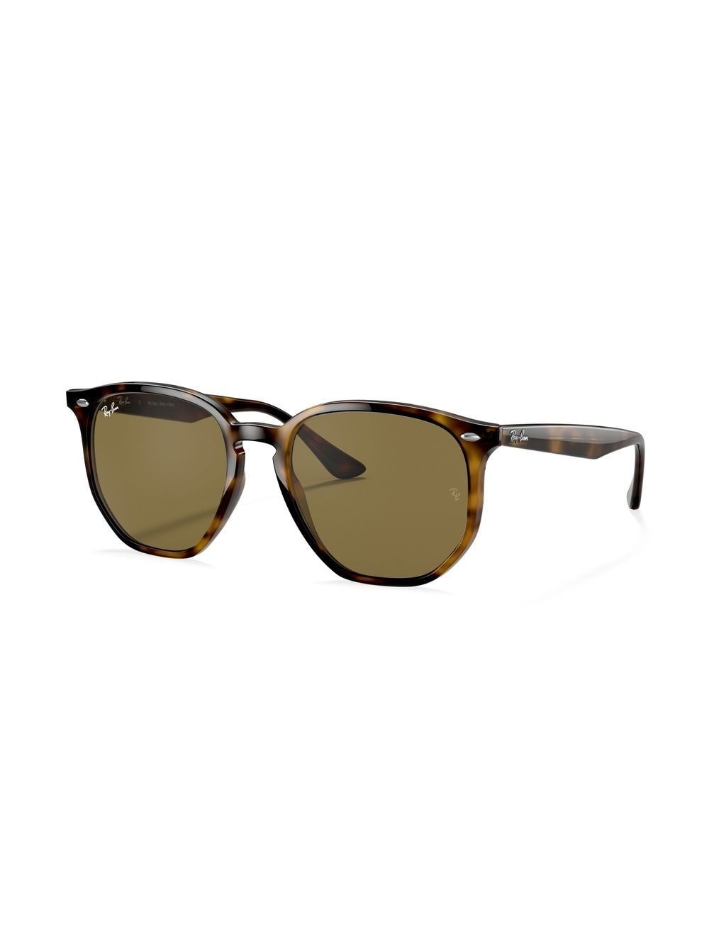 round-frame tortoiseshell sunglasses - 2