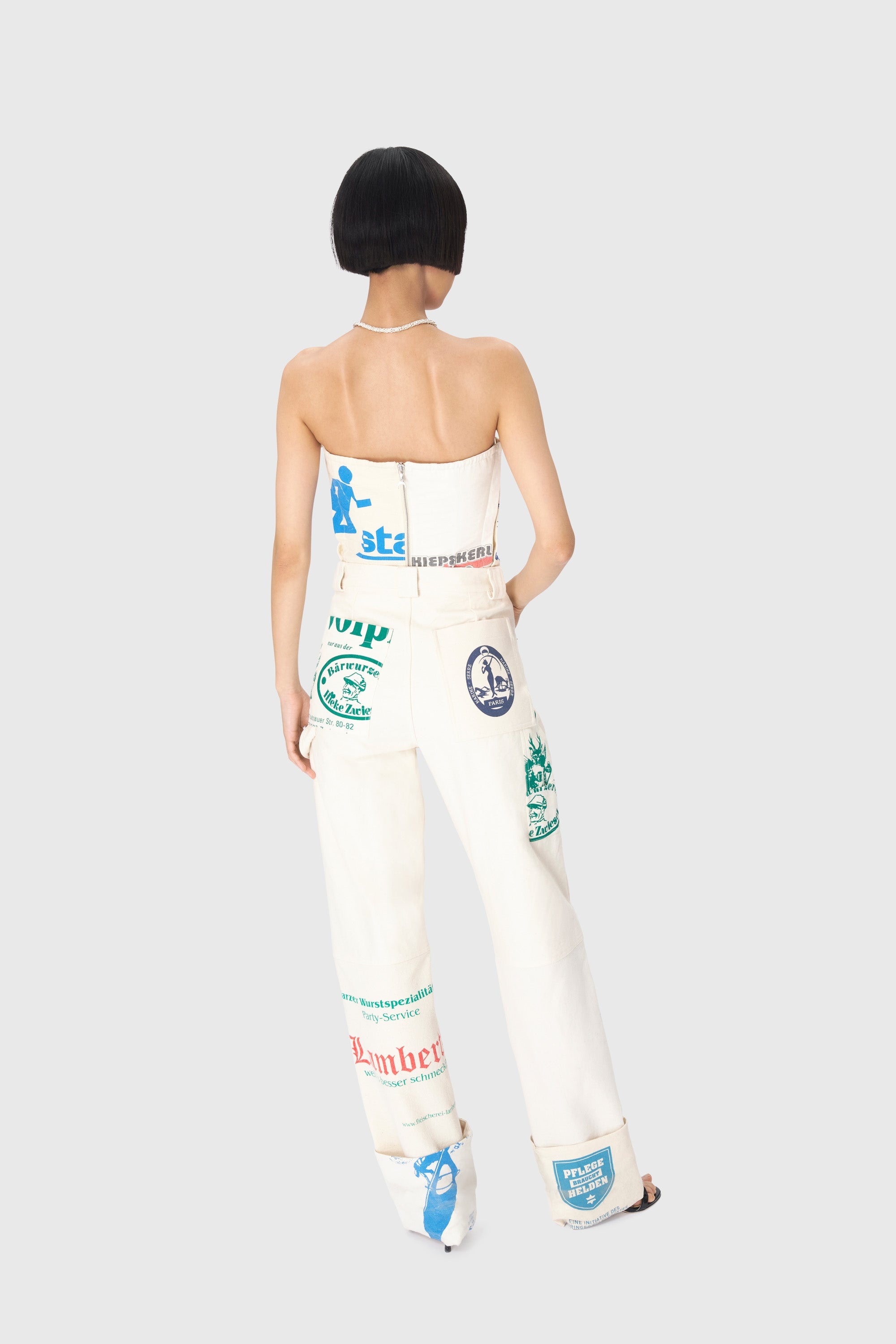 Regenerated Tote Bags Bustier Top - 4