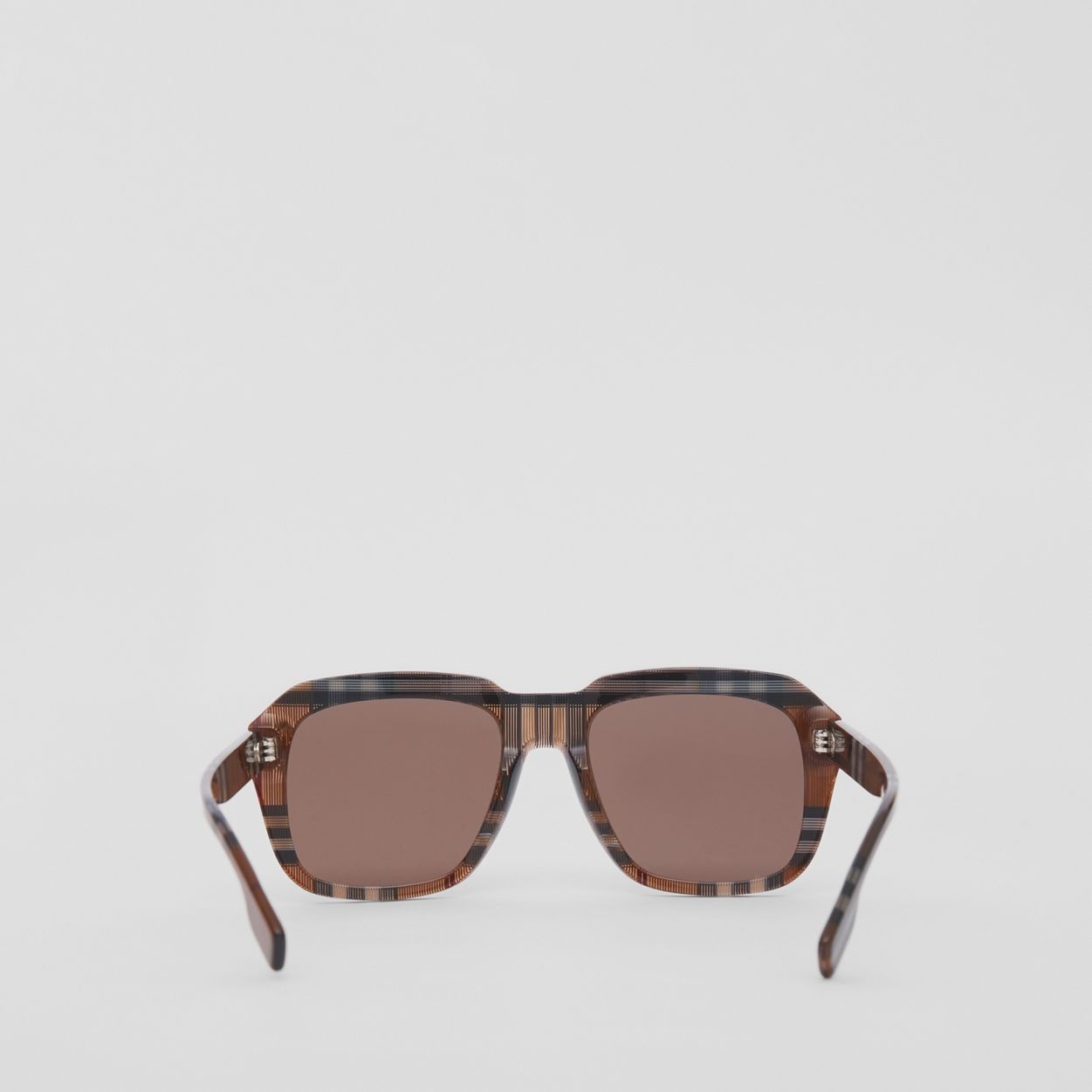 Check Bio-acetate Square Frame Sunglasses - 6