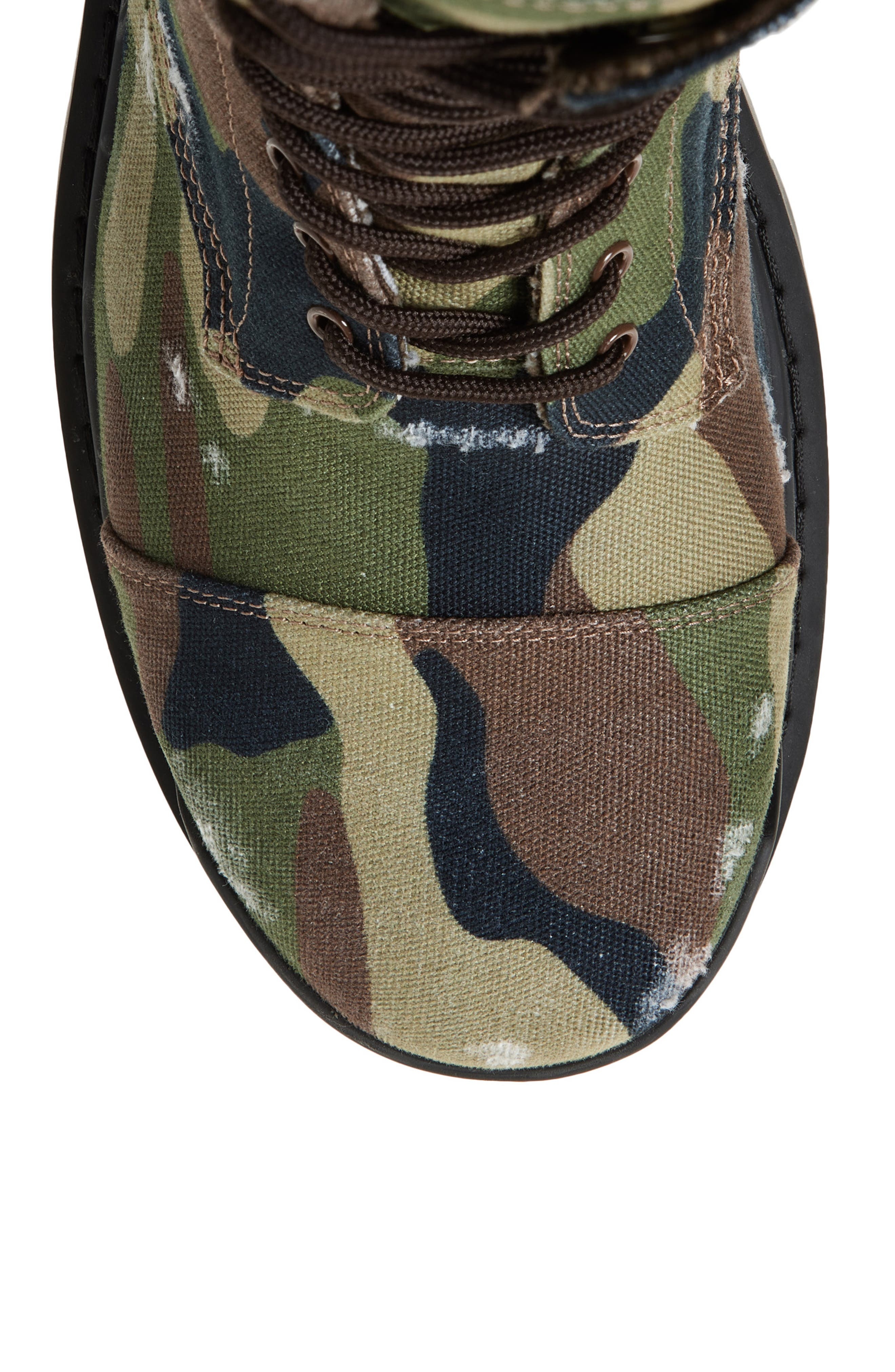Balenciaga Strike Camo Canvas Combat Boot in Dark Camo at Nordstrom - 5