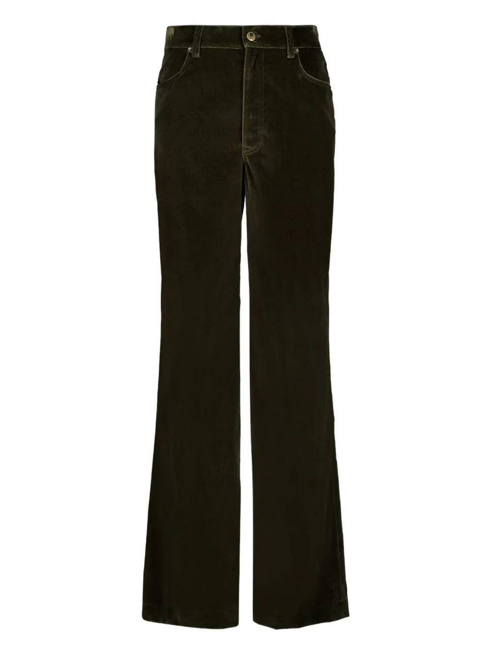 flared cotton trousers - 1