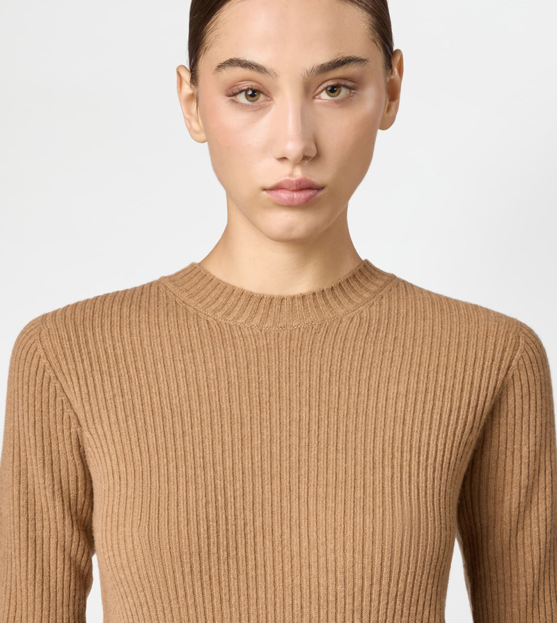 PULLOVER IN CASHMERE - BROWN 4