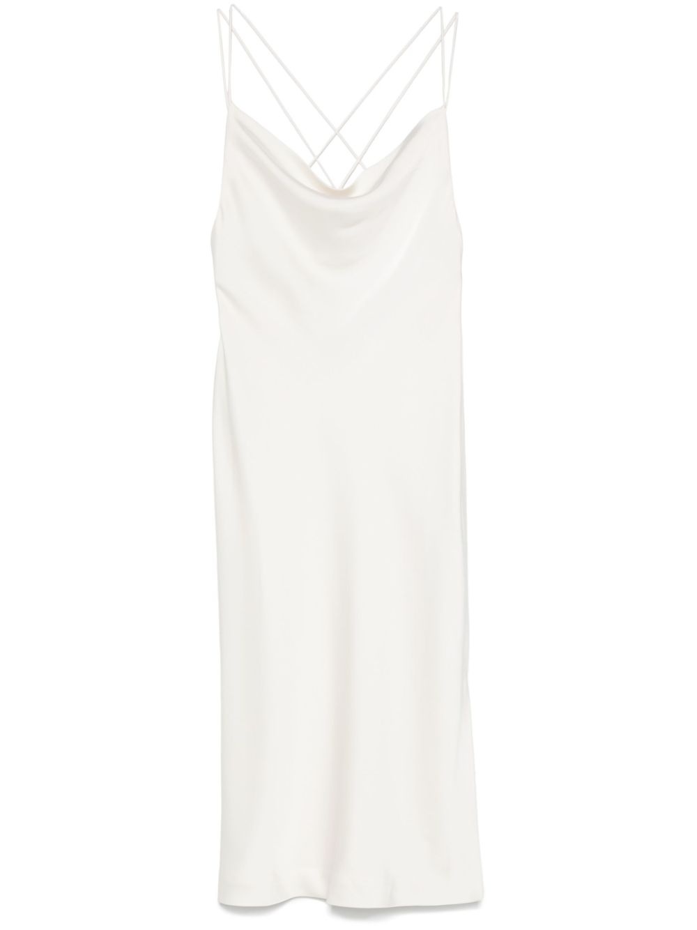 satin midi slip dress - 1