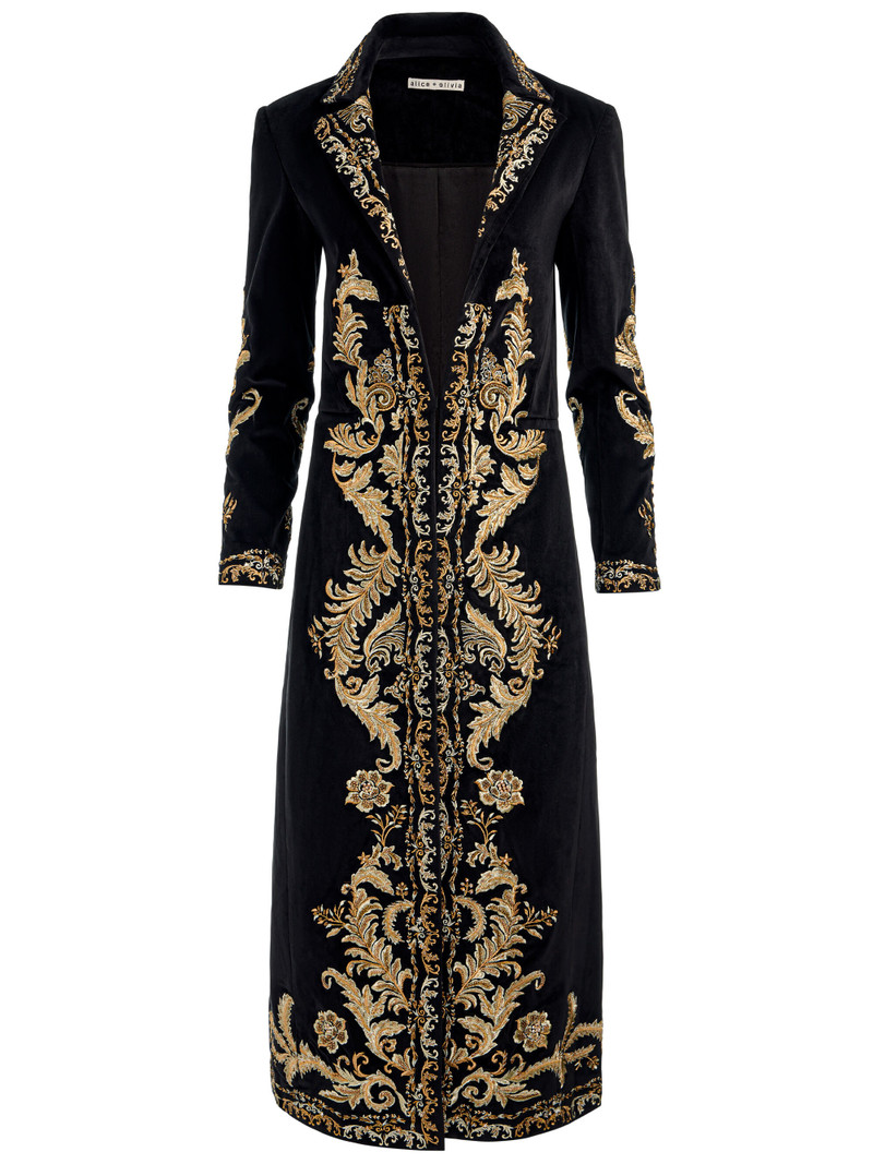 MACEY EMBROIDERED LONG BLAZER 1