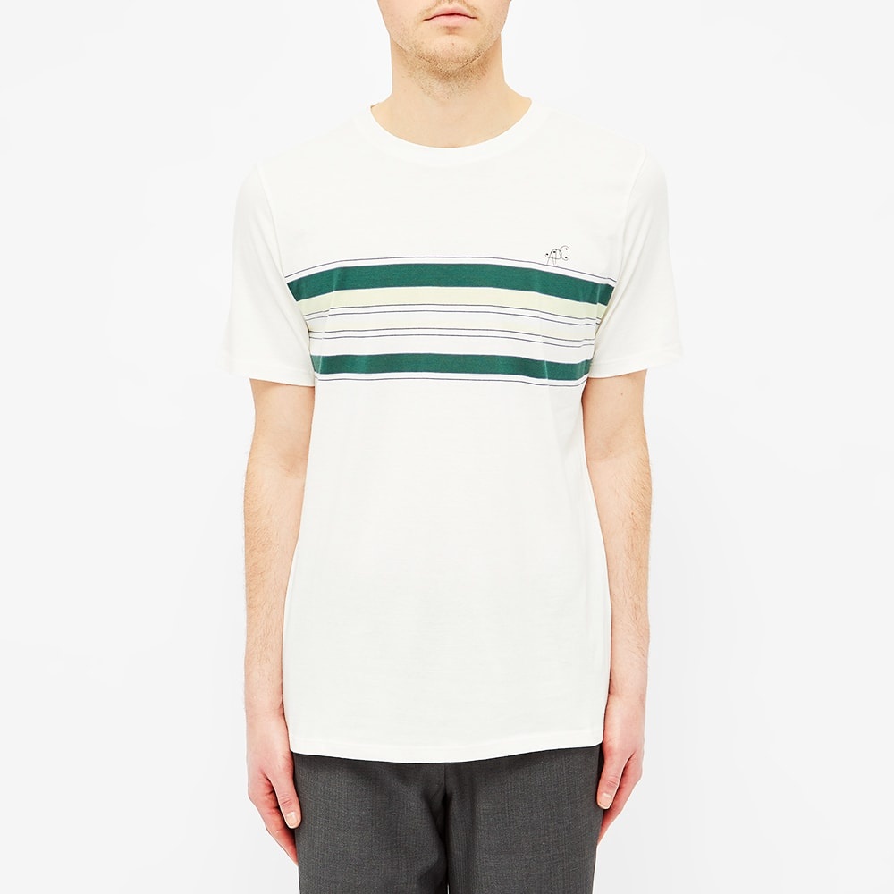 A.P.C. Gaston Stripe Logo Tee - 3