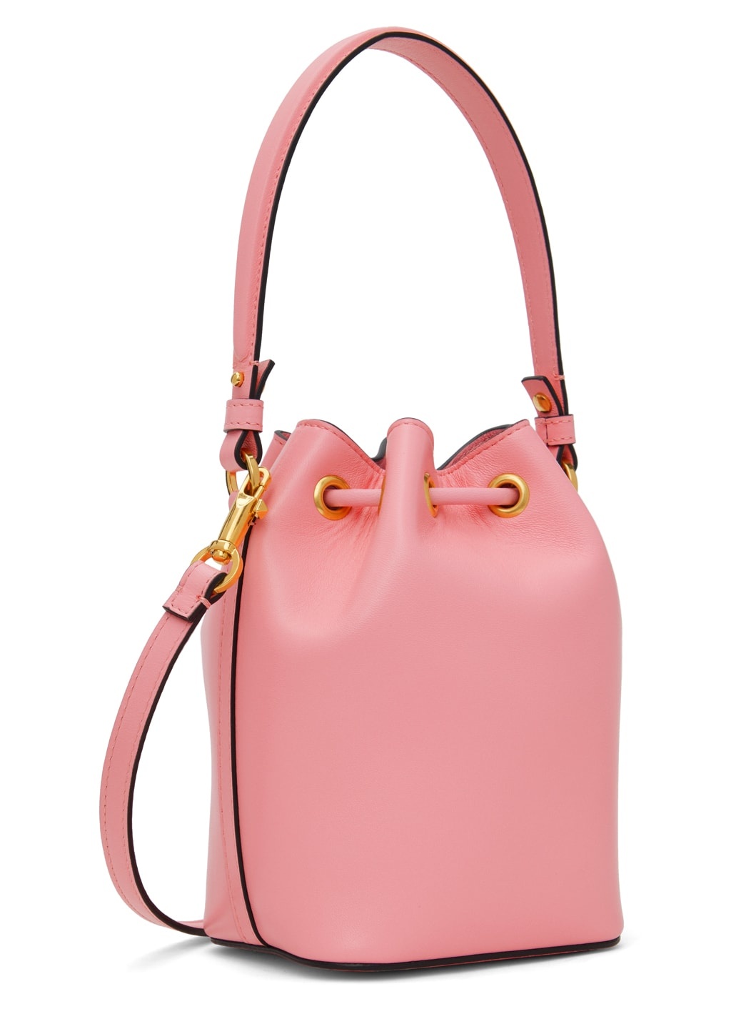 Pink VLogo Signature Mini Bucket Bag - 3
