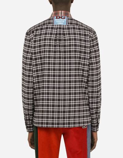 Dolce & Gabbana Cotton patchwork shirt with DG patch outlook