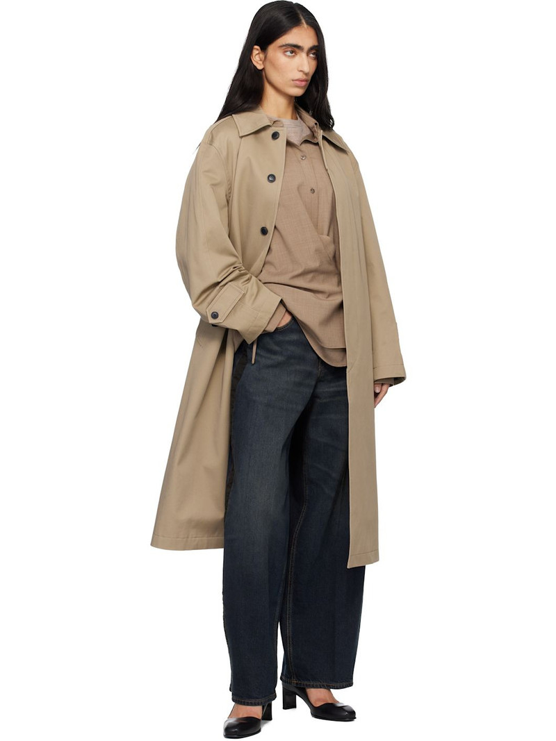 Tonywack Beige Single-Breasted Trench Coat outlook