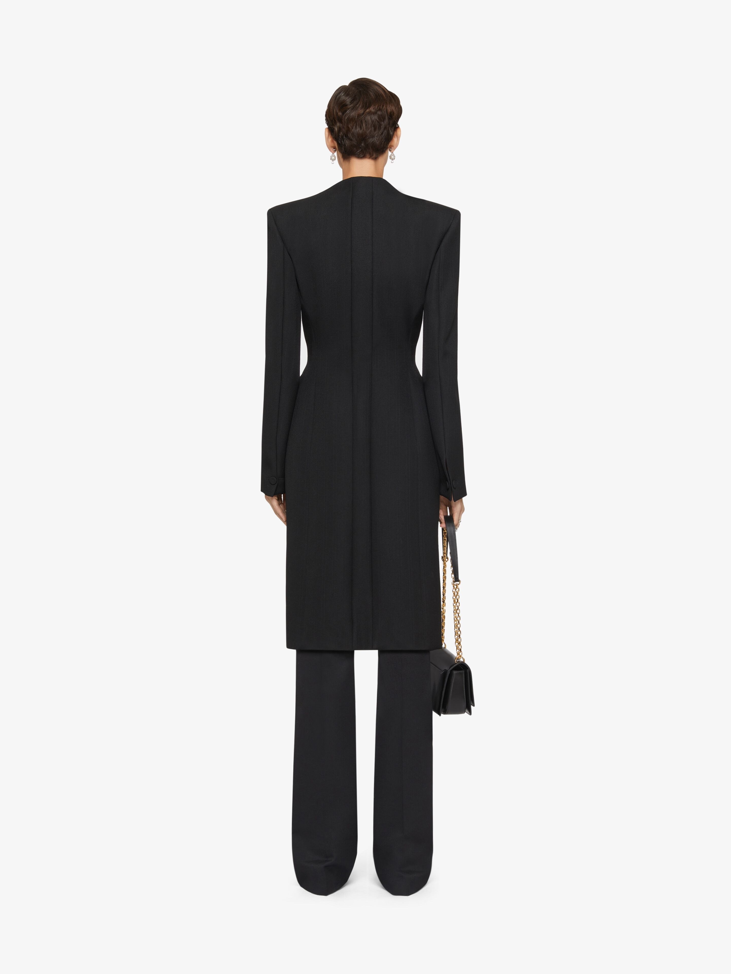 FITTED COAT IN WOOL - 4