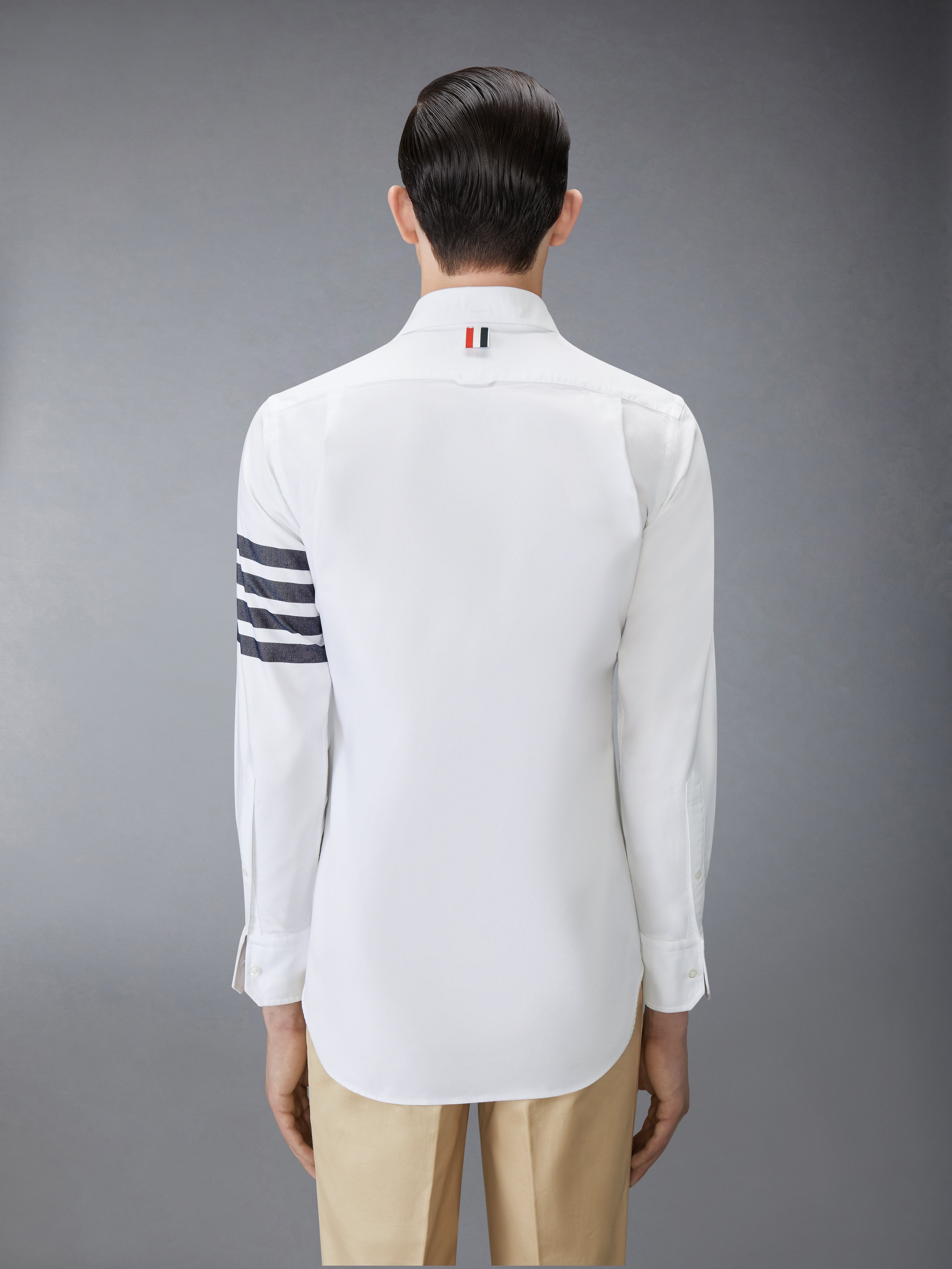 SOLID OXFORD 4-BAR POINT COLLAR SHIRT - 4