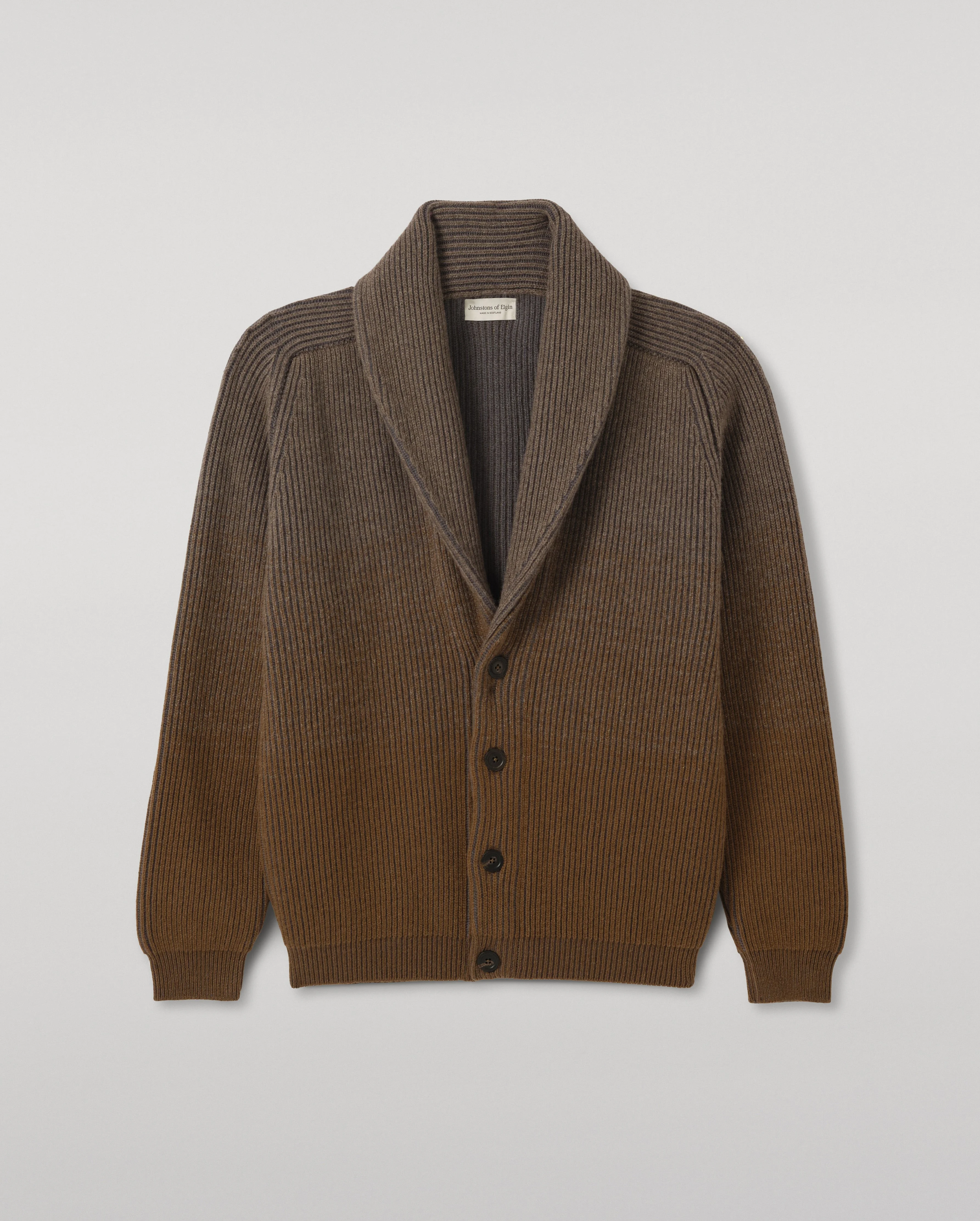 Pioneer Green Shawl Collar Cashmere Cardigan - 1
