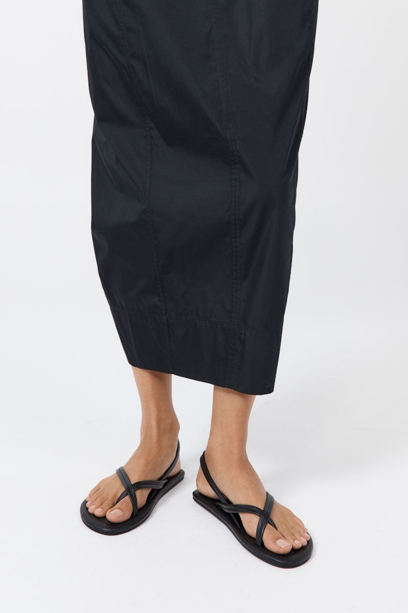 ST. AGNI Cross Detail Sandal - Black outlook