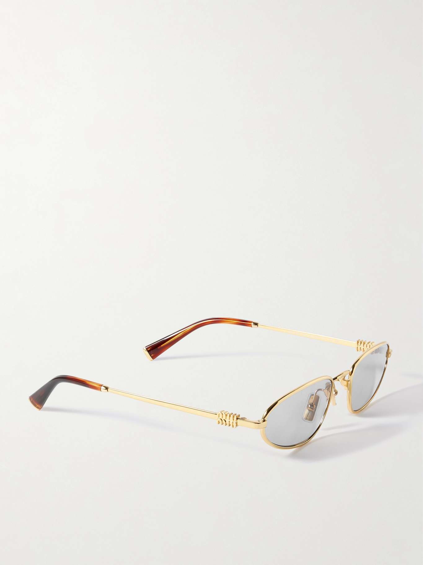 Oval-frame gold-tone sunglasses Gold - 3