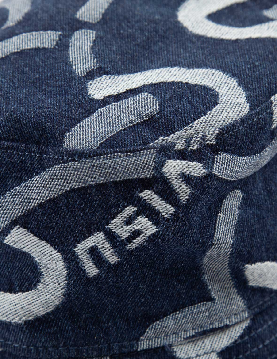 ALLOVER SEAGULL JACQUARD DENIM BUCKET HAT - 10