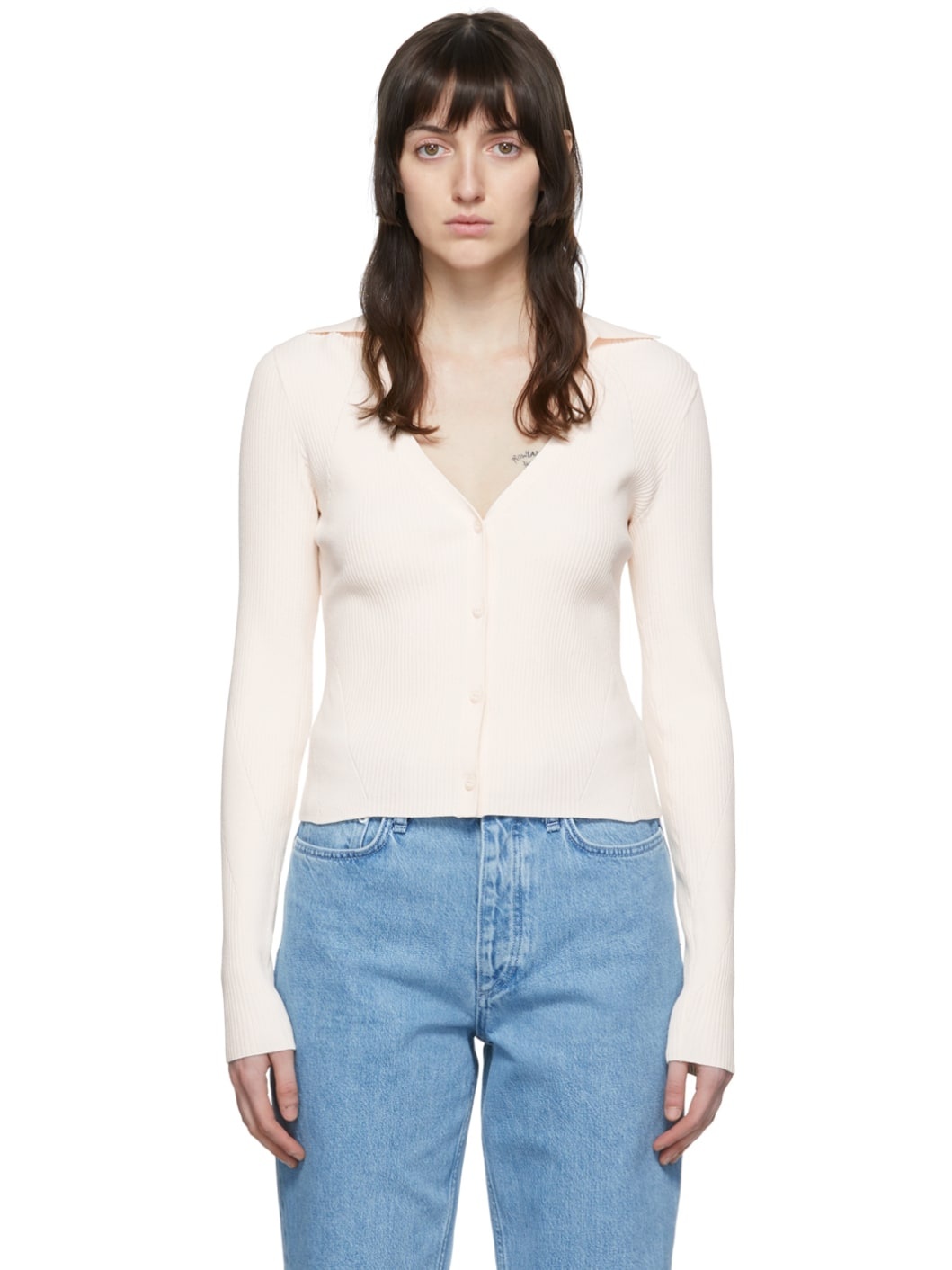 Off-White Viscose Cardigan - 1