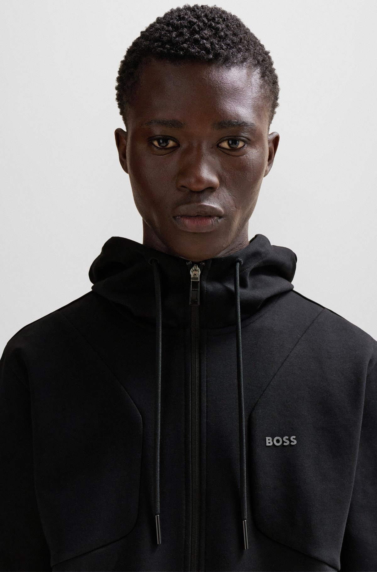 COTTON-BLEND ZIP-UP HOODIE WITH HD LOGO PRINT - 3