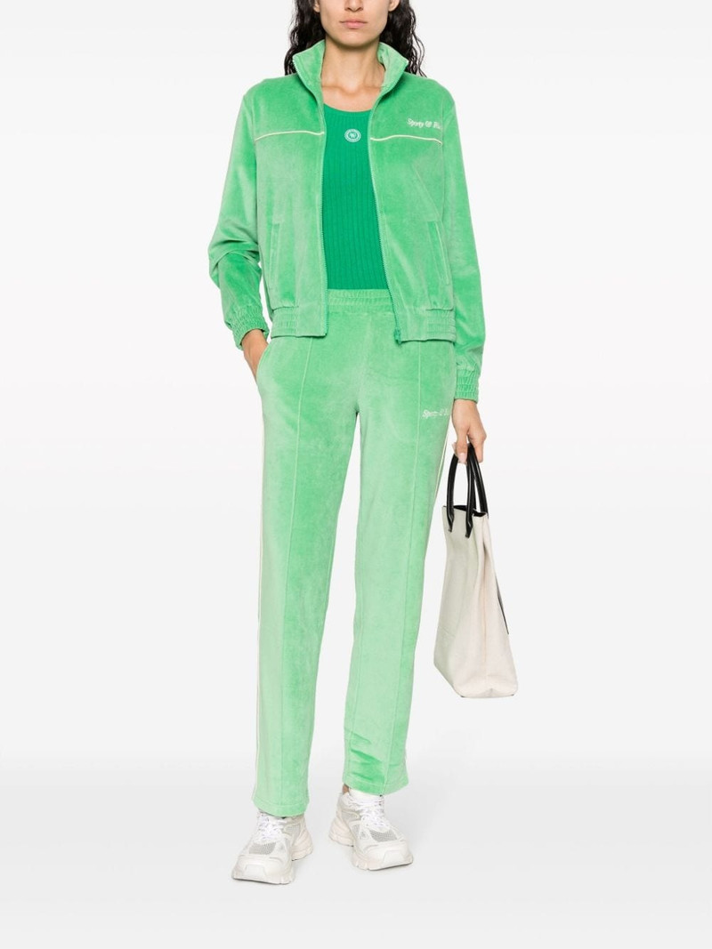 Sporty & Rich towelling-finish embroidered-logo jacket outlook