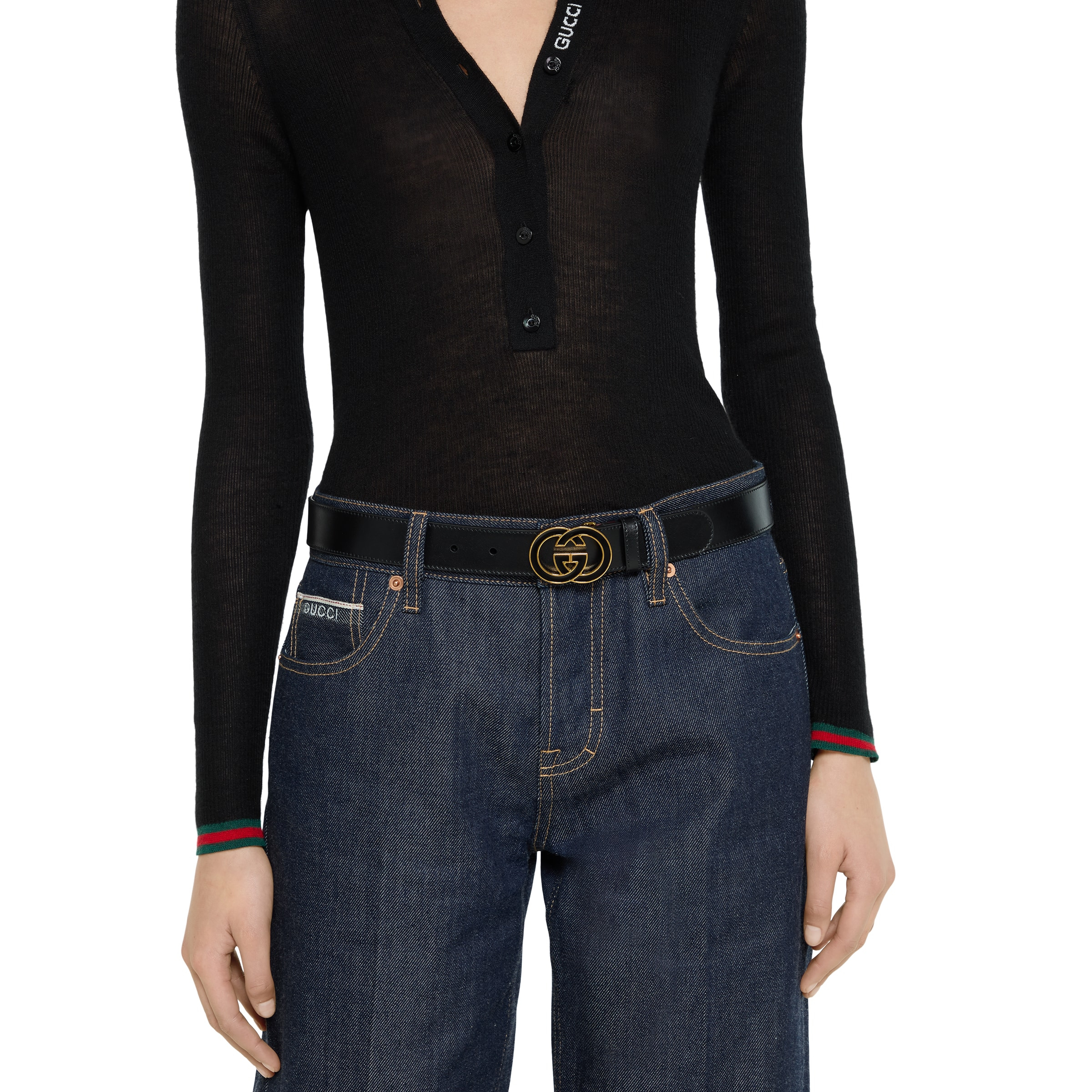 Belt with Interlocking G buckle - 3