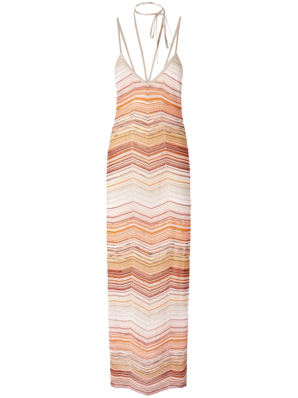 chevron-woven maxi dress - 1