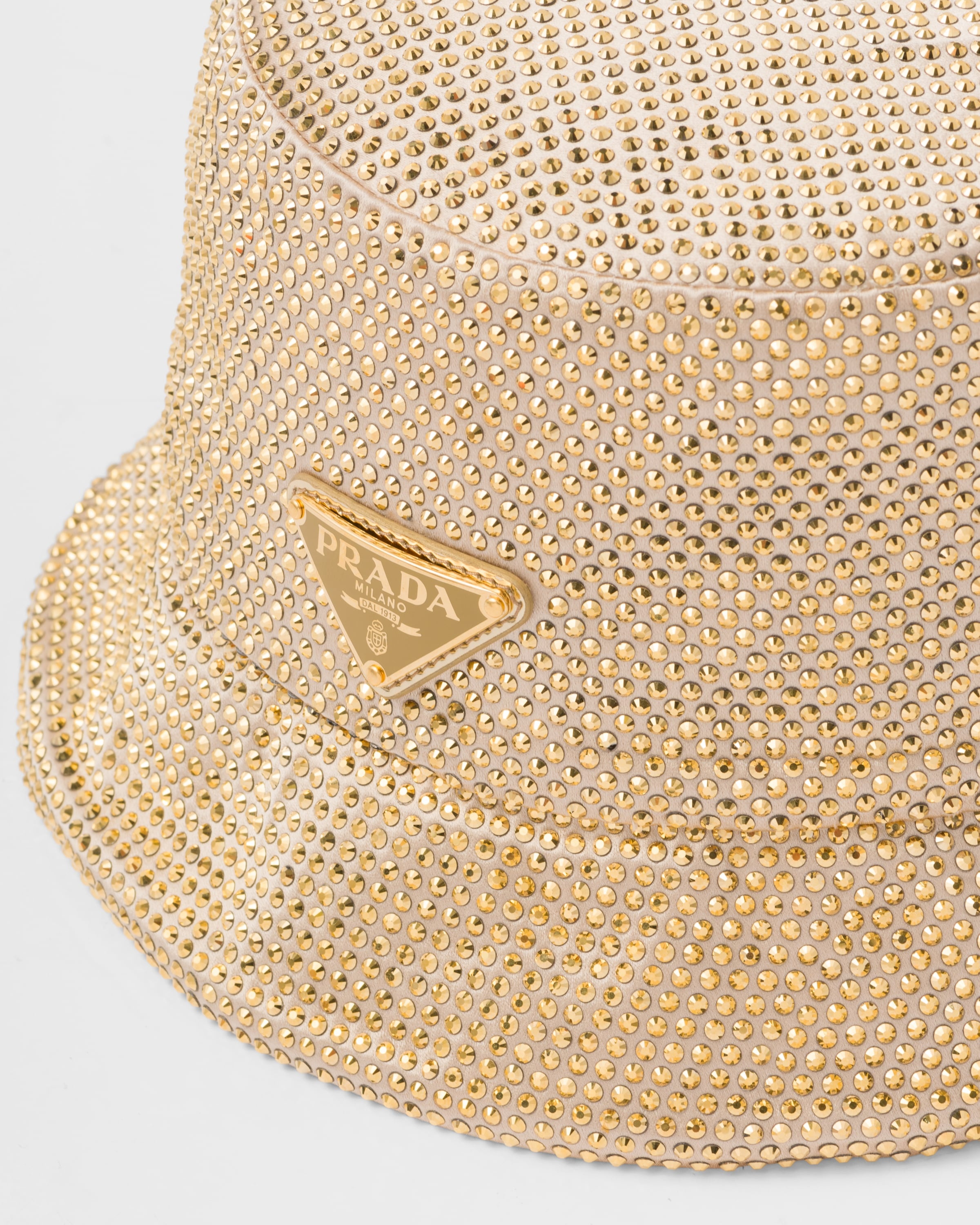 Prada Satin bucket hat with crystals | REVERSIBLE