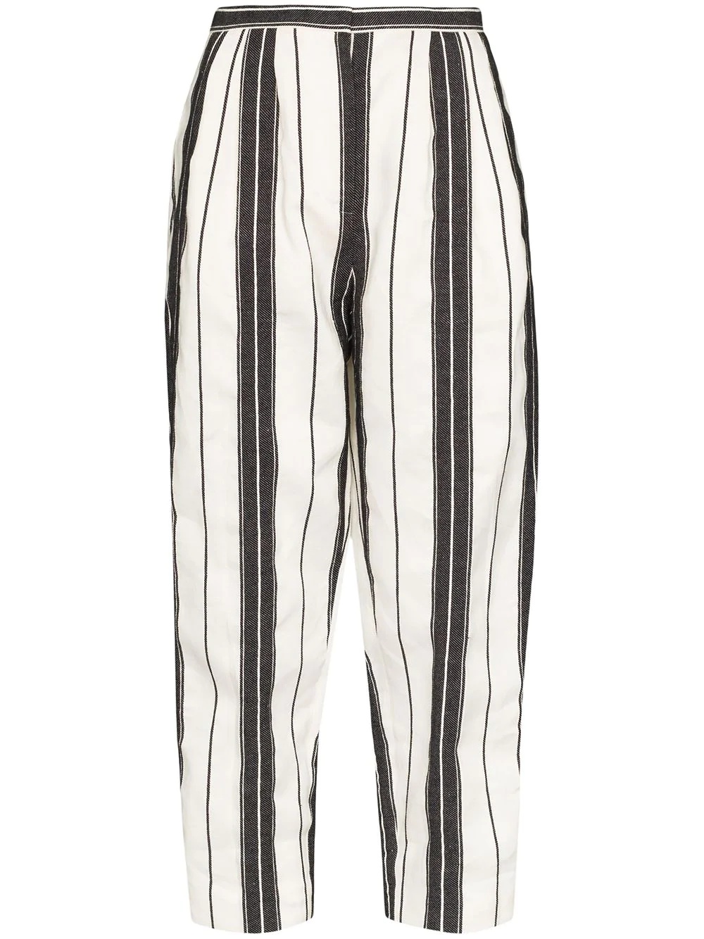 high waist striped trousers - 1