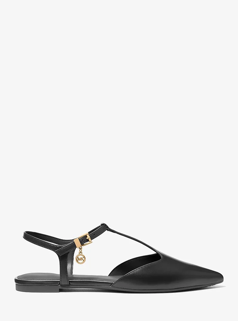 Cherie Leather T-Strap Flat - 1