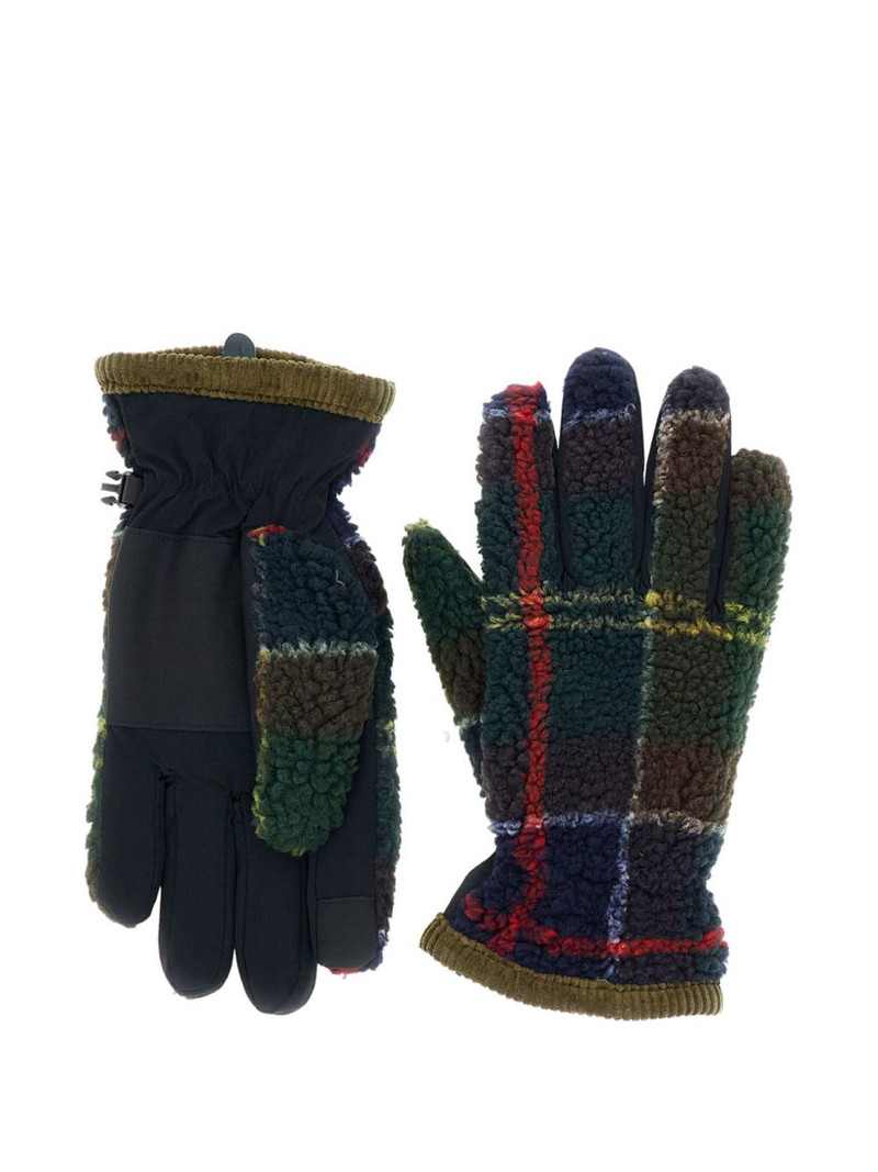 tartan-pattern gloves 1
